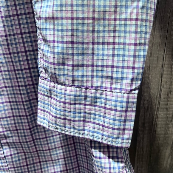 Frank & Eileen Barry Women’s Large Multicolor Checkered Shirt EUC 100% Cotten - Picture 6 of 11